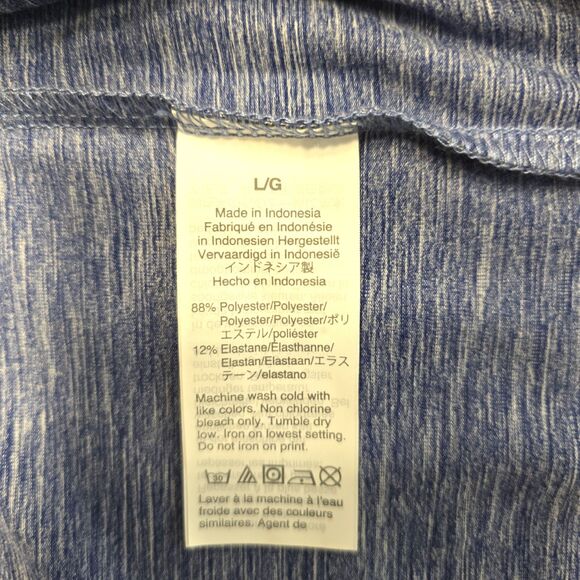 J.Crew Performance Polo Shirt Mid Blue L Polyester Elastane Stretch Comfort - Picture 7 of 9